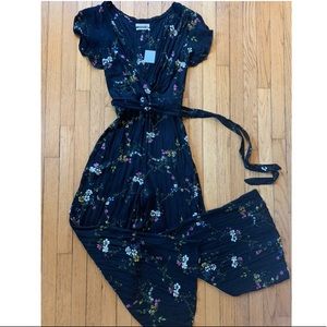 Urban Outfitters Floral Ruffle Sleeve Jumpsuit